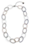 Saachi Sampark Beaded Oval Link Necklace In Multi