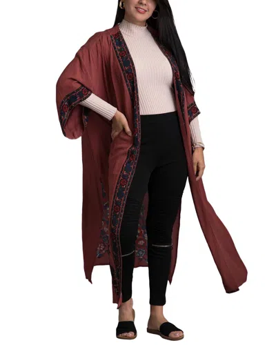 Saachi Secret Garden Kimono In Brown