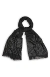 Saachi Sequin Wool Formal Scarf In Black