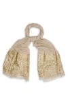 Saachi Sequin Wool Formal Scarf In White