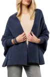 Saachi Shawl Collar Cardigan In Blue
