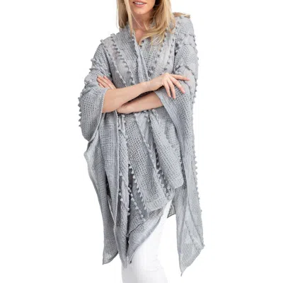 Saachi Sheer Pompom Duster In Grey