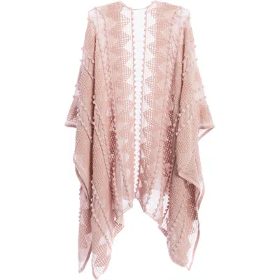Saachi Sheer Pompom Duster In Pink