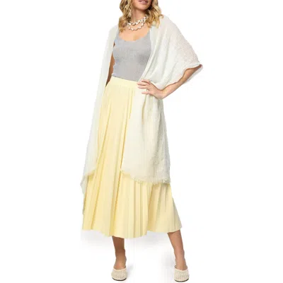 Saachi Shimmering Sequin Ruana In White