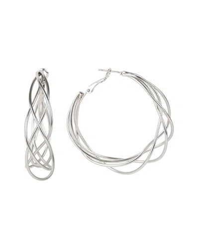 Saachi Silver Wavy Hoops