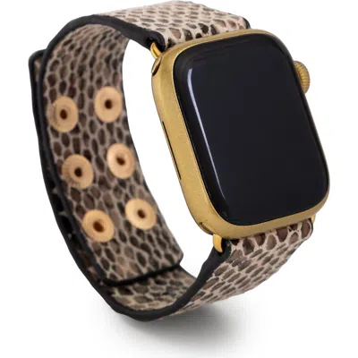 Saachi Snakeskin Faux Leather Apple Watch® Watchband In Animal Print