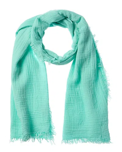 Saachi Solid Fringed Scarf In Green