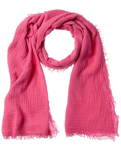 Saachi Solid Fringed Scarf In Pink