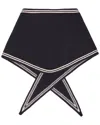 Saachi Solid Triangle Scarf In Black