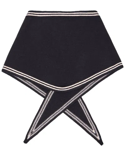 Saachi Solid Triangle Scarf In Black