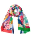 Saachi Spring Abstract Printed Scarf In Multi