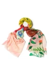 Saachi Spring Print Scarf In Multi