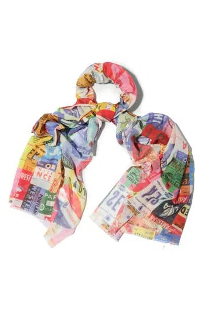 Saachi Spring Print Scarf In Multi