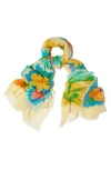 Saachi Fruit Stamp Printed Scarf In Neutral