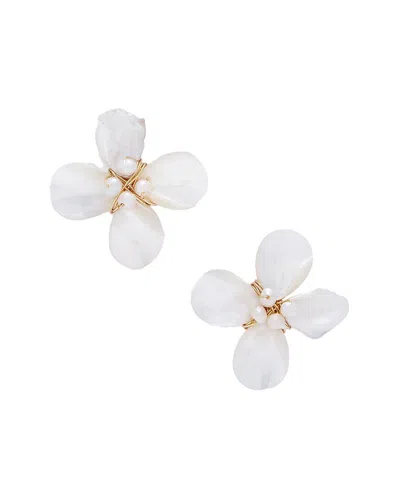 Saachi Stainless Steel Pearl Earrings