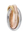 Saachi Stainless Steel Three Tone Coil Three Tone Coil In Gold