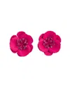 Saachi Statement Flower Crystal Stud Earrings In Red