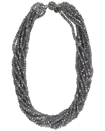 Saachi Statement Necklace In Gray