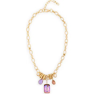 Saachi Stone Charm Chain Necklace In Gold