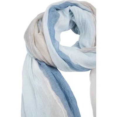 Saachi Stripe Scarf In Blue