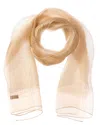 Saachi Striped Sparkle Sheer Silk Wrap In Gold