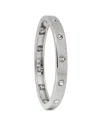 Saachi Crystal Studded Hinged Bangle Bracelet In Metallic