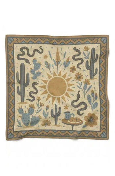 Saachi Sun Desert Square Scarf In Multi