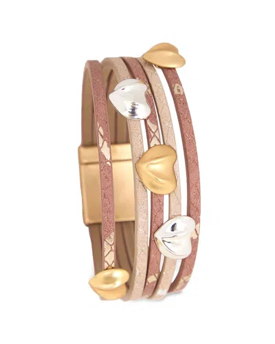 Saachi Textured Hearts Bracelet