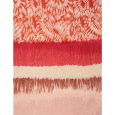 Saachi Tie Dye Cotton & Silk Scarf In Multi