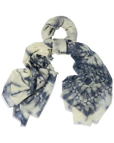 Saachi Tie Dye Printed Scarf In Blue