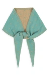 Saachi Polka Dot Triangle Scarf In Green