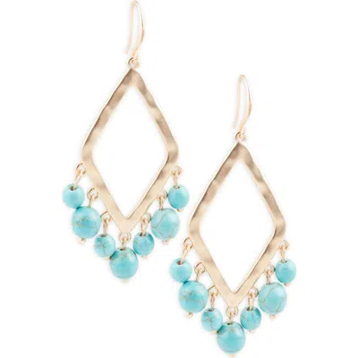 Saachi Turquoise Bead Dangle Earrings