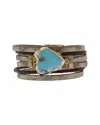 Saachi Braided Turquoise Leather Bracelet