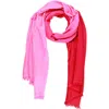 Saachi Two-tone Cashmere & Silk Scarf In Pink/red