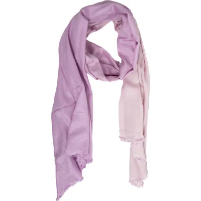 Saachi Two-tone Cashmere & Silk Scarf In Purple