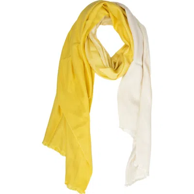 Saachi Two-tone Cashmere & Silk Scarf In Yellow