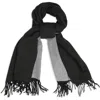Saachi Two-tone Reversible Fringe Scarf In Blue