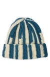 Saachi Two-tone Slouchy Beanie In Blue