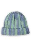 Saachi Two-tone Slouchy Beanie In Green