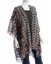 Saachi Velvet Poncho In Black