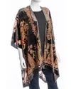 Saachi Velvet Poncho In Grey