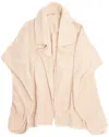 Saachi Waffle Drape Jacket In White