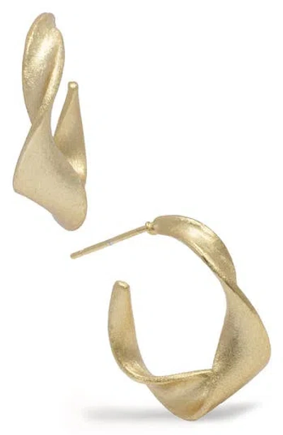 Saachi Warped Hoop Earrings In Gold