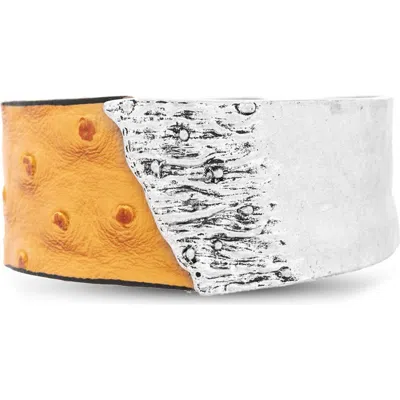 Saachi Wild Ways Faux Leather Bracelet In Yellow