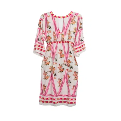 Saachi Women's Aztec Floral Keyhole Kaftan