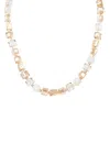 Saachi Women's Bead And Stone Statement Stone Necklace