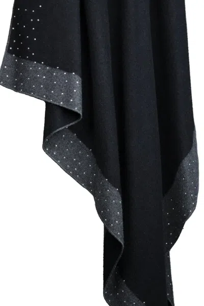 Saachi Women's Black Formal Sparkle Border Kimono