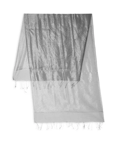 Saachi Women's Black Glitter Dress Scarf