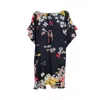 Saachi Women's Black Multicolored Fiore Tie Waist Keyhole Kaftan In Black