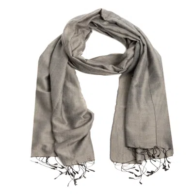 Saachi Women's Black Silk Cotton Scarf